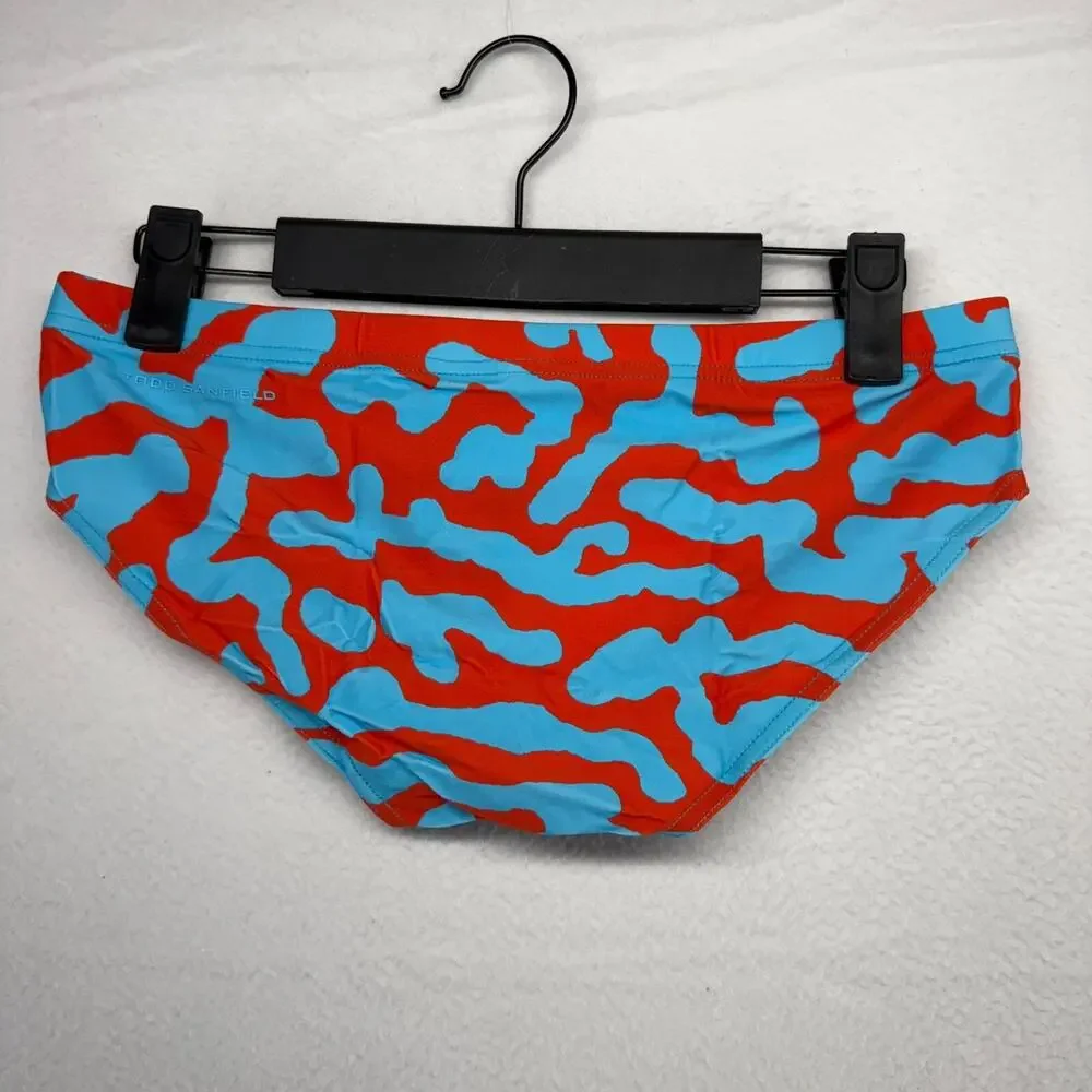 Todd Sanfield Tiga Swim Blue & Red Men’s Swim Brief